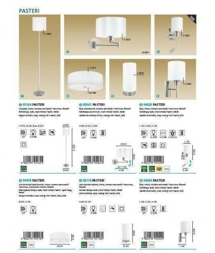 Торшер Eglo 95164 Pasteri (83205)