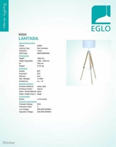 Торшер Eglo 94324 Lantada (82855)