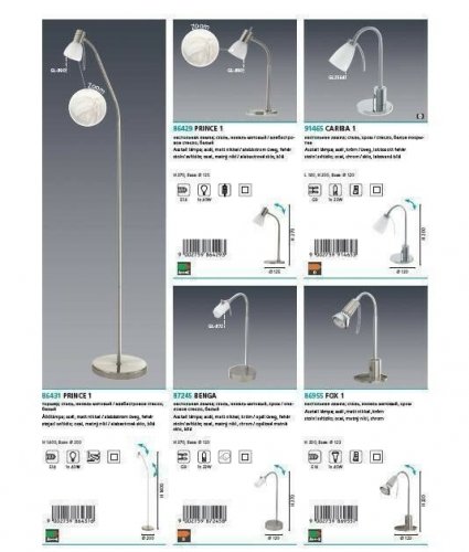 Торшер Eglo 86431 Prince 1 (37786)