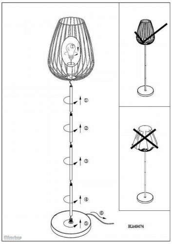 Торшер Eglo 49474 Newtown (82697)