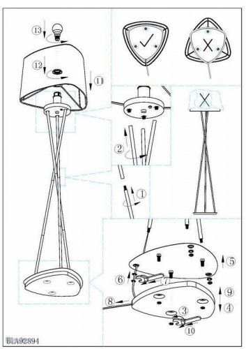 Торшер Eglo 92894 Belora (64162)