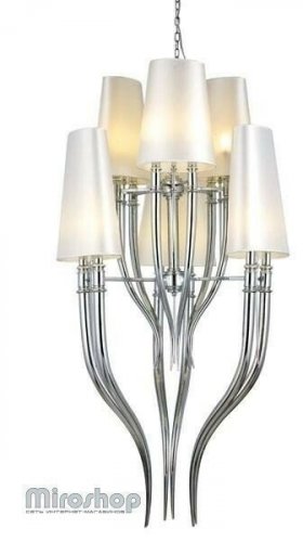 Люстра  Azzardo  AZ0173  Diablo  3+3  (white)  (AD8074-3+3-WH-CH)  (15254)