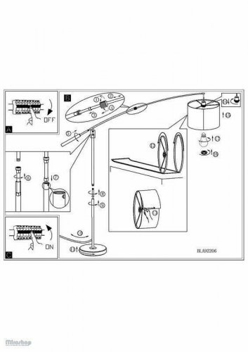 Торшер Eglo 92206 Nadina (44316)