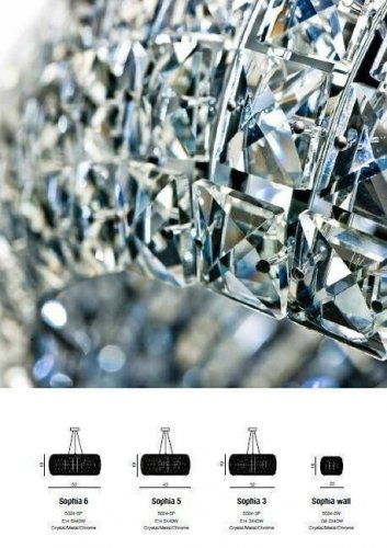 Люстра Azzardo AZ0521 Sophia 5 top (5024-5X crystal/metal/chrome) (15842) 