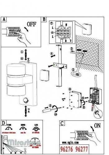 Настенный светильник Eglo 96277 Atollari (92729)