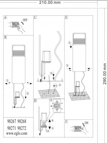 Вуличний стовпчик Eglo 98268 DONINNI (22403)