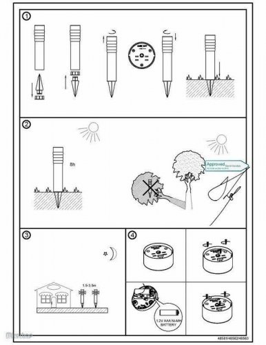 Світильник на сонячних батареях Eglo 48581 Solar