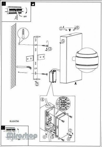 Вуличний світильник Eglo 94796 Sesimba (84118)