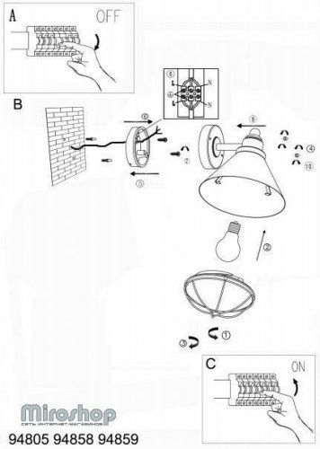 Вуличний світильник Eglo 94858 Barrosela (84157)