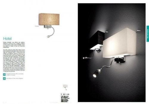 Бра Ideal Lux HOTEL AP2 CANVAS (103204) (87801)