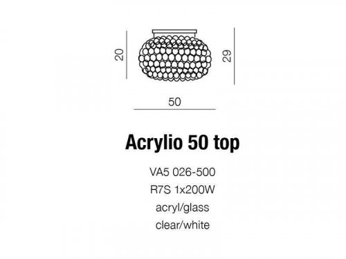 Люстра Azzardo AZ0053 Acrylio 50 top (VA5026-500-CL-WH) (15700)