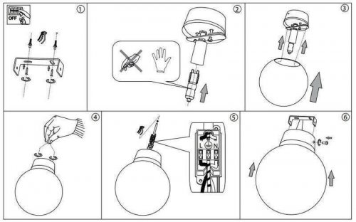 Настінний світильник Ideal Lux MAPA BIANCO AP1 D15 (059808) (48640)