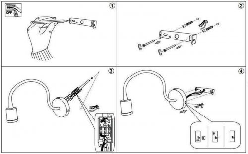 Бра Ideal Lux FOCUS AP1 NERO (097190) (81213)