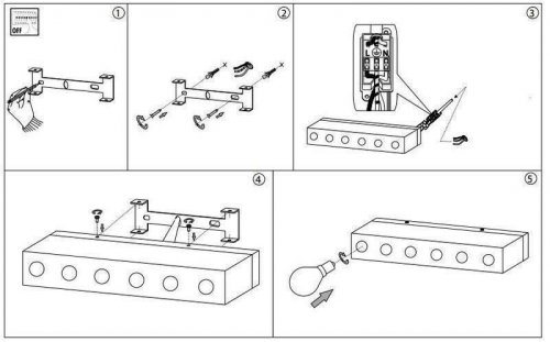 Світильник настінний Ideal Lux PRIVE AP6 (045627)