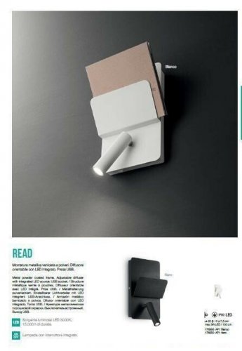 Бра Ideal Lux READ AP1 NERO (176550) (13019)