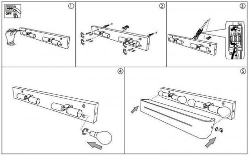 Світильник настінний Ideal Lux POSTA AP4 CROMO (051956) (48845)