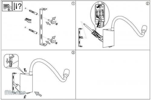 Бра Ideal Lux GOOSE AP1 BIANCO (142708) (93744)