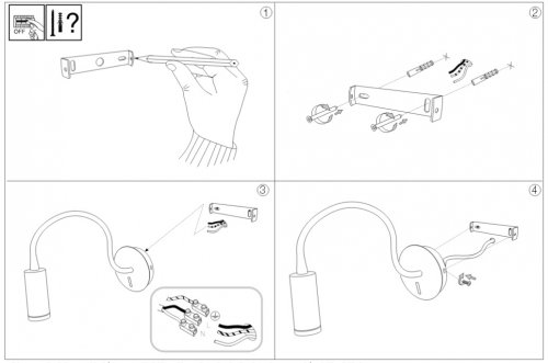 Настінний світильник Ideal Lux FOCUS-2 AP1 BIANCO (203171) (23168) 
