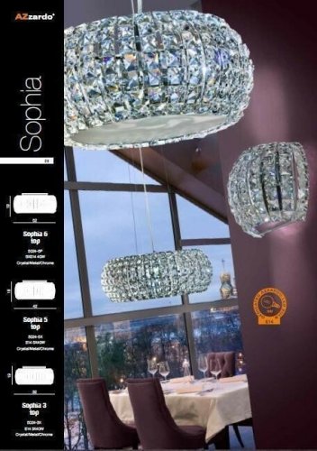 Люстра Azzardo AZ0519 Sophia 3 top (5024-3X crystal/metal/chrome) (23743)