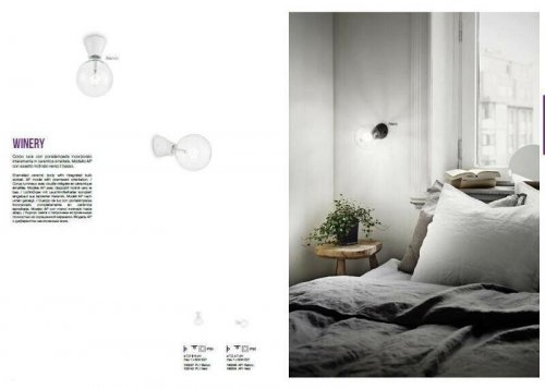 Бра Ideal Lux WINERY AP1 NERO (180304) (23264)