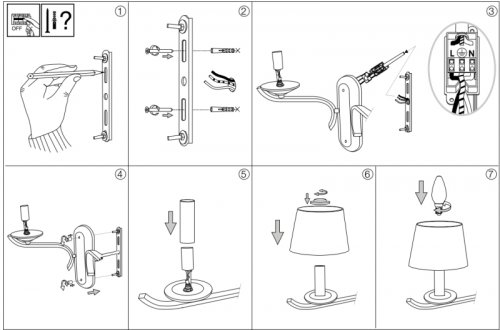 Настенный светильник Ideal Lux PEGASO AP2 OTTONE SATINATO (197708)