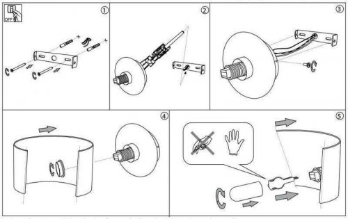 Світильник настінний Ideal Lux ANELLO AP1 CROMO (028323) (67396)