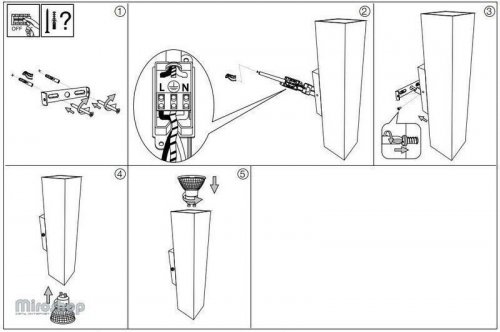 Бра Ideal Lux SKY AP2 ORO (136899) (93998)