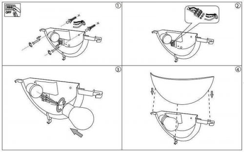 Світильник настінний Ideal Lux LANA AP1 (068121) (56279)