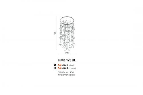Люстра Azzardo AZ2573 Luvia 125 Xl (clear)
