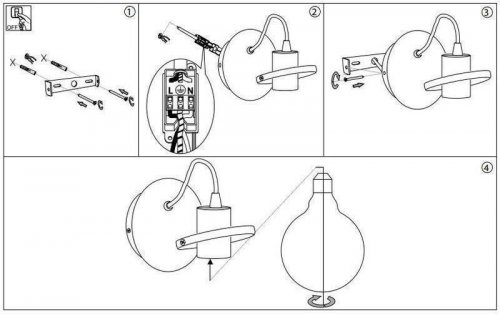 Бра Ideal Lux RADIO AP1 CROMO (119427) (87811)