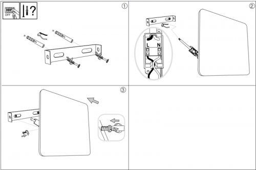 Настінний світильник Ideal Lux COVER AP1 SQUARE BIG NERO (195773) (23010)