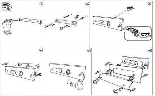 Світильник настінний Ideal Lux TUDOR AP2 (051857) (49047)