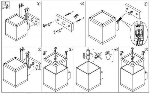 Бра Ideal Lux SNIF AP1 SQUARE NERO (123080)