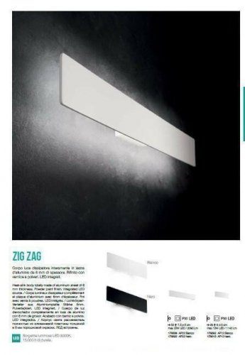 Бра Ideal Lux ZIG ZAG AP22 NERO (179322) (23257)