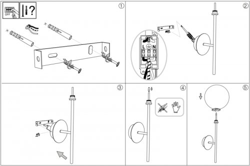 Настенный светильник Ideal Lux EQUINOXE AP1 OTTONE ANTICO (200149) (23275)