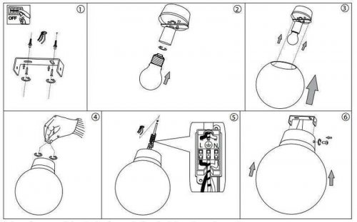 Настінний світильник Ideal Lux MAPA BIANCO AP1 D30 (059822) (48642)