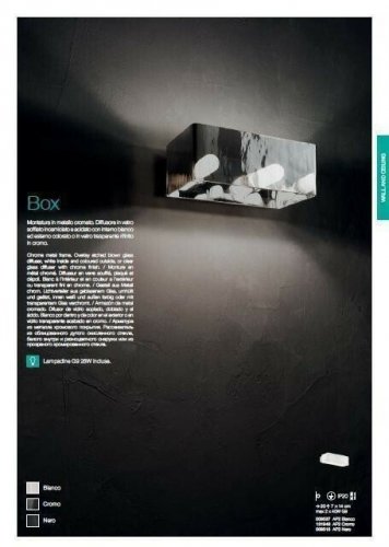 Светильник настенный Ideal Lux BOX AP2 BIANCO (009537) (48305)