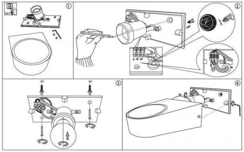 Бра Ideal Lux IKO AP1 ANTRACITE (018515) (81236)