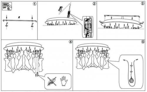 Люстра Ideal Lux MOONLIGHT PL5 ORO (094663) (81282)