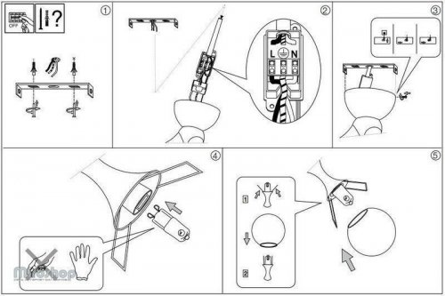 Люстра Ideal Lux NODINO PL15 BIANCO (149608) (93878)
