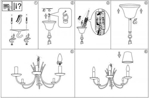 Люстра Ideal Lux SPIGA SP6 (168821) (13326)