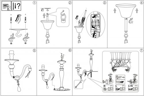 Люстра Ideal Lux ROMANTIK SP6 (174945) (23242)