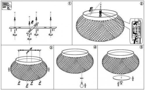 Люстра Ideal Lux PASHA PL6 ORO (100807)