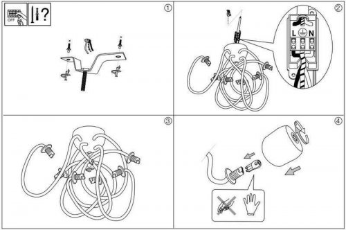 Люстра Ideal Lux OCTOPUS PL6 BIANCO (174921) (13028)