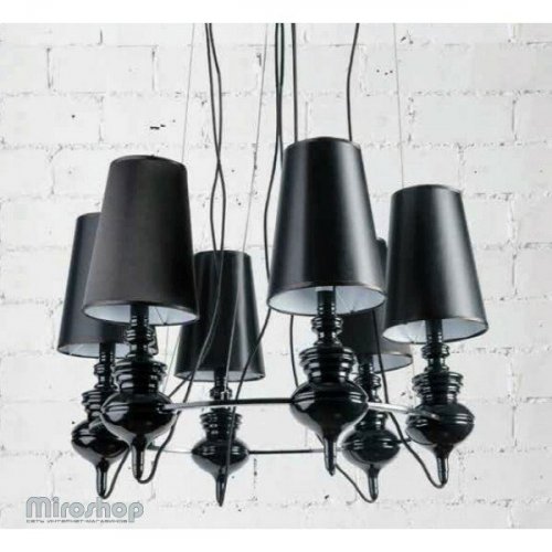 Люстра Azzardo AZ1379 Baroco 6 (black) (AD7121S-6-BK)