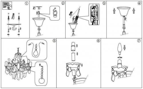 Люстра Ideal Lux FLORIAN SP6 ORO (035635) (41821)