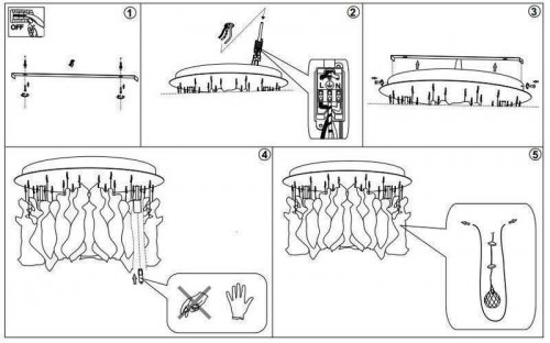 Люстра Ideal Lux MOONLIGHT PL12 CROMO (077802) (56308)