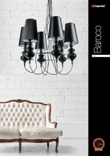 Люстра Azzardo AZ1379 Baroco 6 (black) (AD7121S-6-BK)