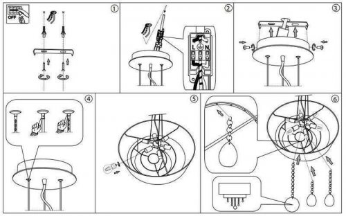 Люстра Ideal Lux OPERA SP6 BIANCO (068299) (56342)