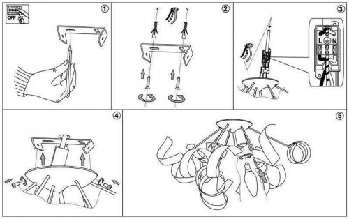 Люстра Ideal Lux VORTEX PL3 ARGENTO (101576) (81398)